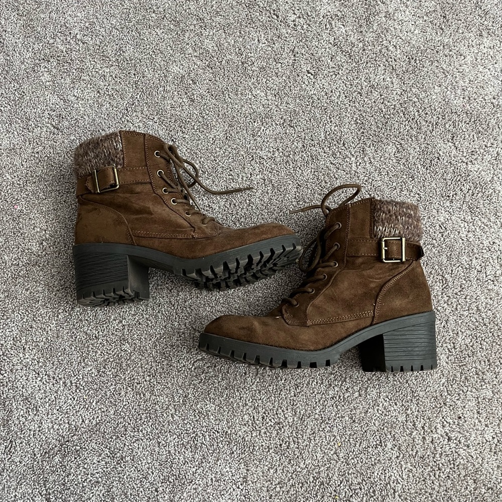 Brown Suede Ankle Boots